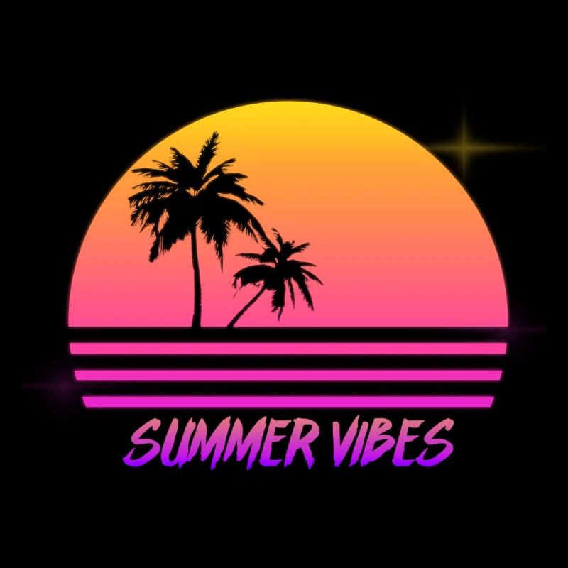 Summer Vibes Retro Synth Sunset Style Shirt
