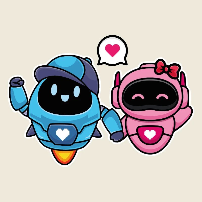 Robots mignons Amoureux et Romantiques pour Couple