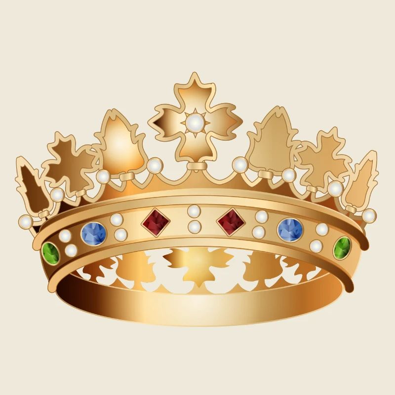 Fascinating, detailed gold-colored crown