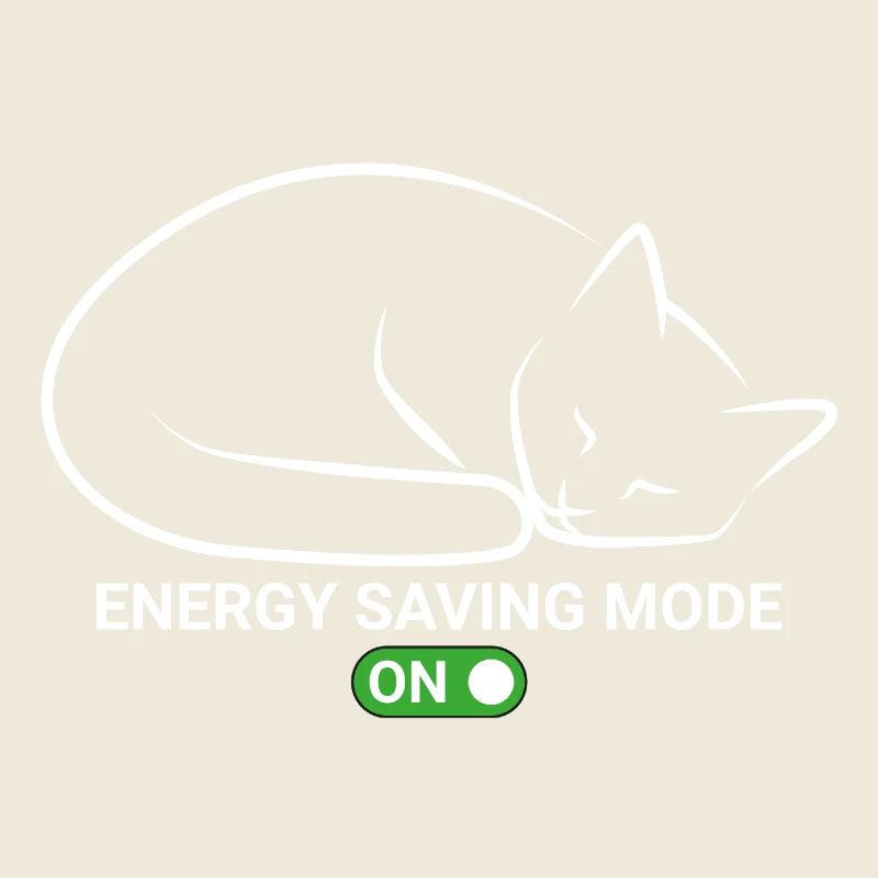 Cat in power saving mode