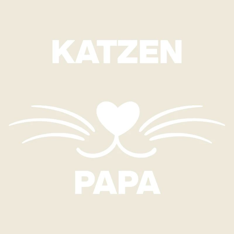 SÜSSES KATZENPAPA DESIGN – SCHNURRBART HERZ LIEBE!