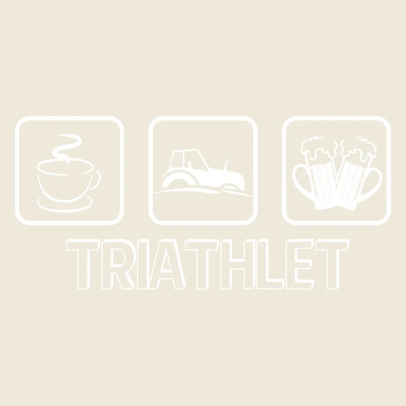 Triathlet Tracktor Landwirt