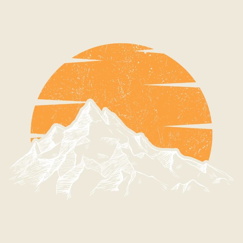 Sunset Peak Mountain Silhouette