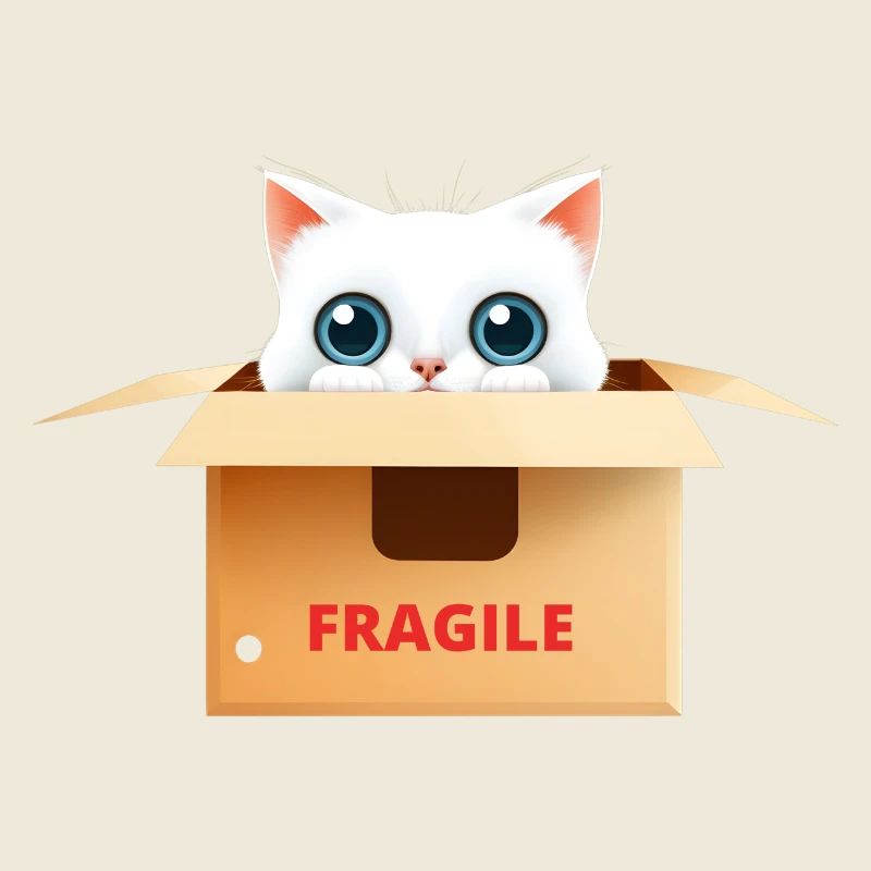 Fragile Kitten in Kawaii Box