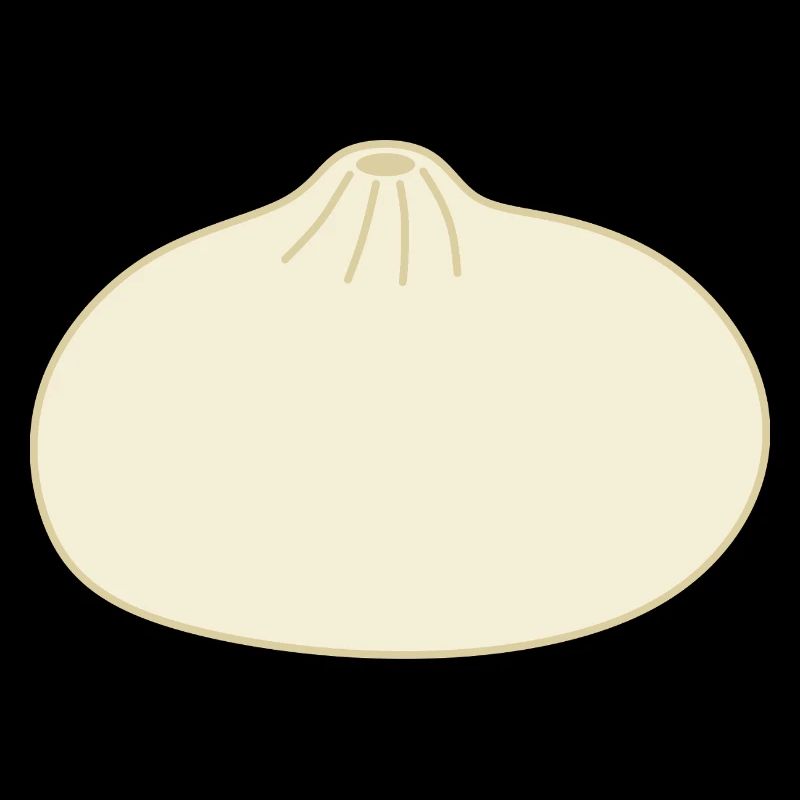 Minimalist Bao Bun Illustration for Apparel