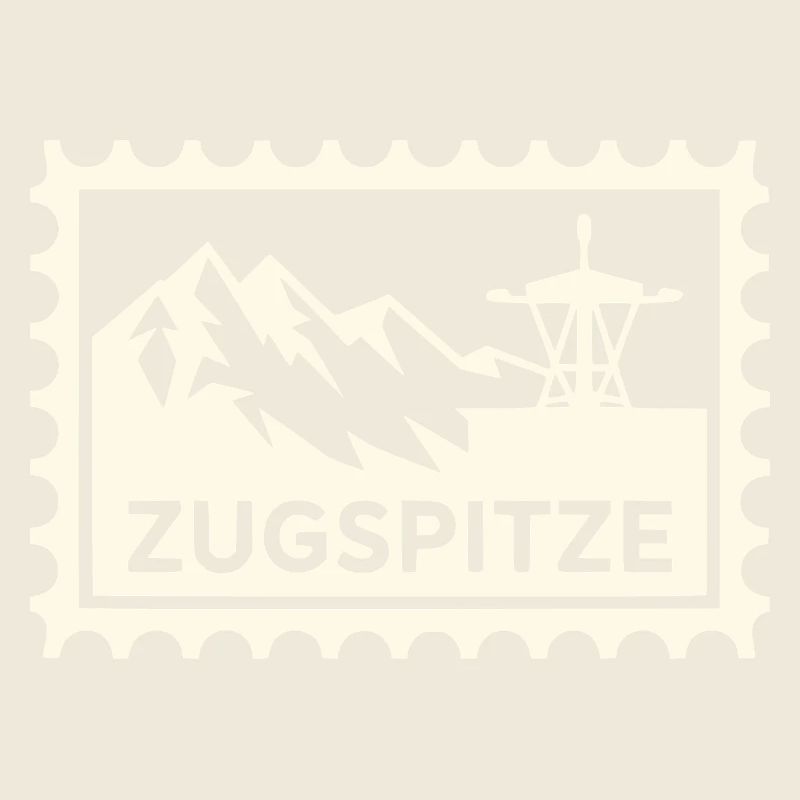 Mountain peak with cable car design