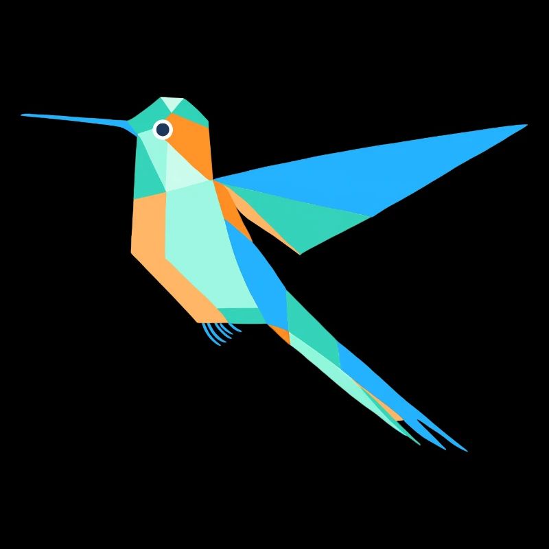 Geometrischer Kolibri Prisma-Stil