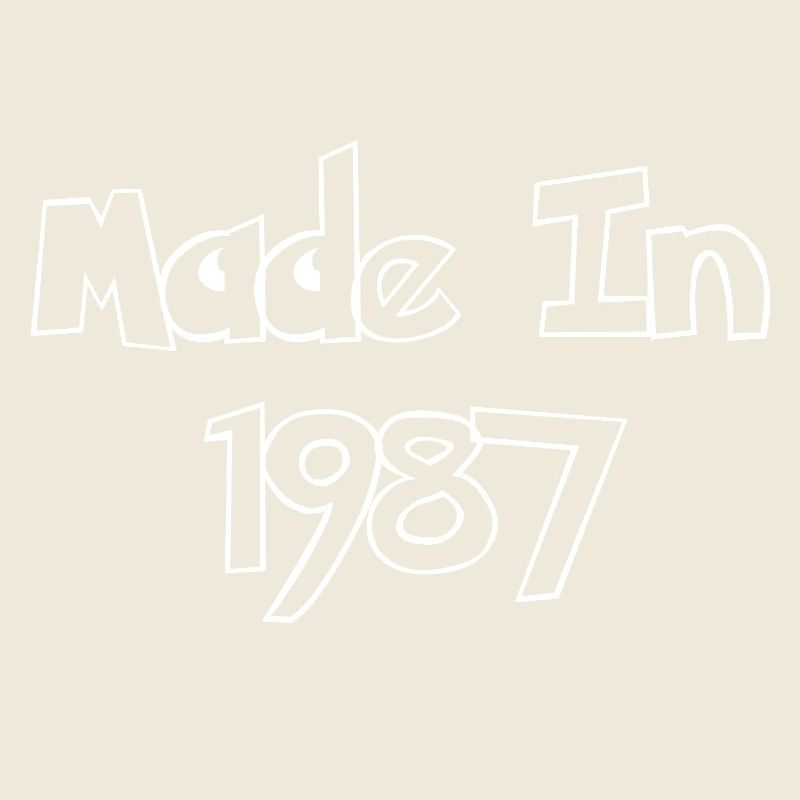 Made In 1987 Retro Sketch