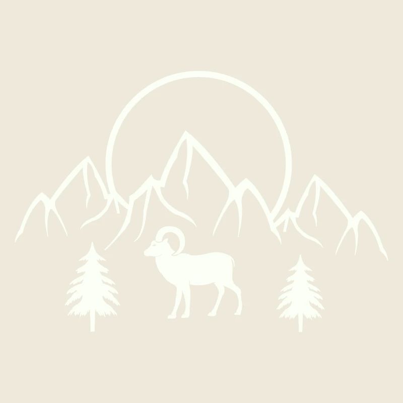 Paysage lunaire alpin avec le Capricorne