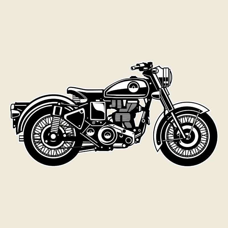 Motorcycle / Classic Motorcycle 04_black white