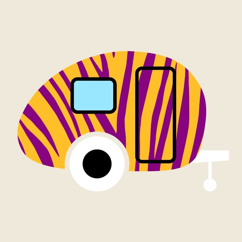 Caravan Caravan Zebra Pattern Animal Print Camper