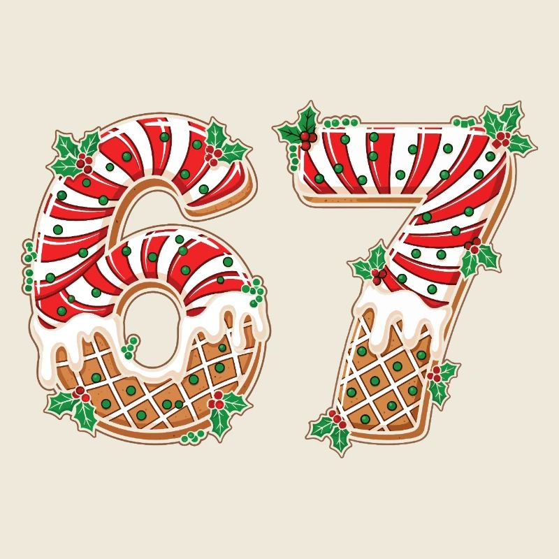 Biscuit numéro 67 en design de glaçage