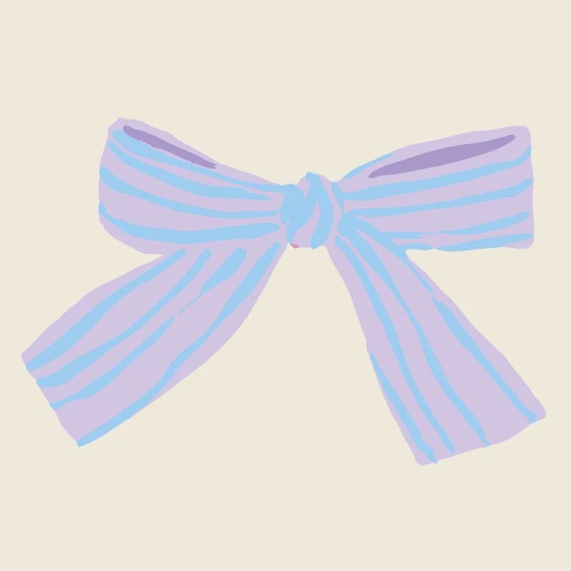 Pastel Bow Blue-Purple