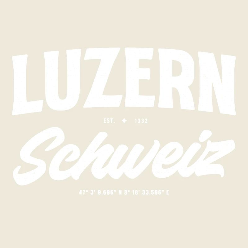 Logo vintage de Lucerne Suisse