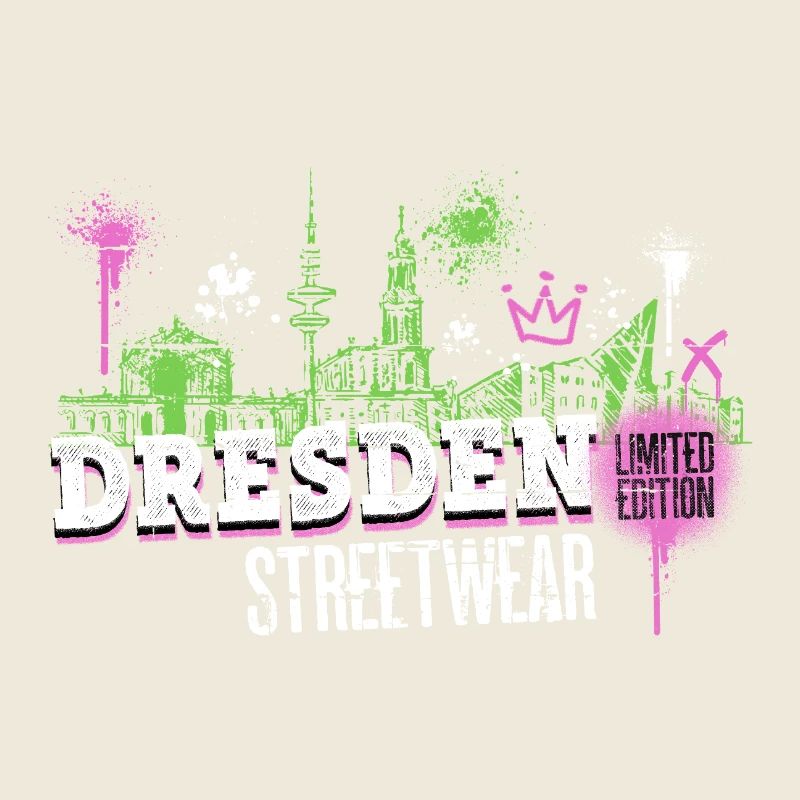Dresde Skyline City Allemagne Graffiti