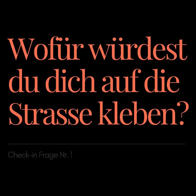 Check-in Frage Nr. 1