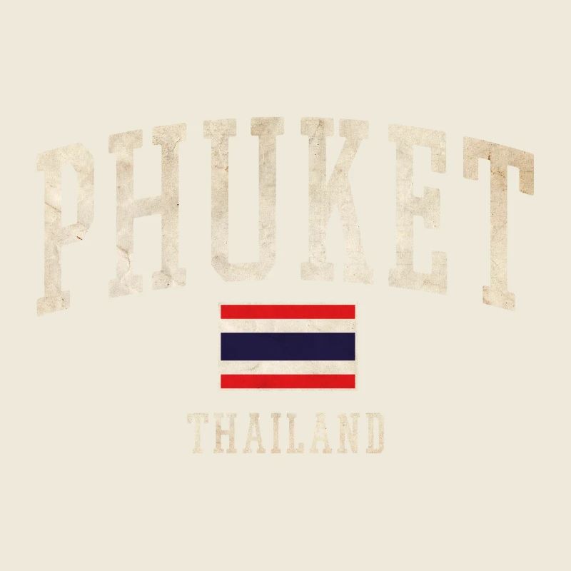 Logo vintage de Phuket Thaïlande