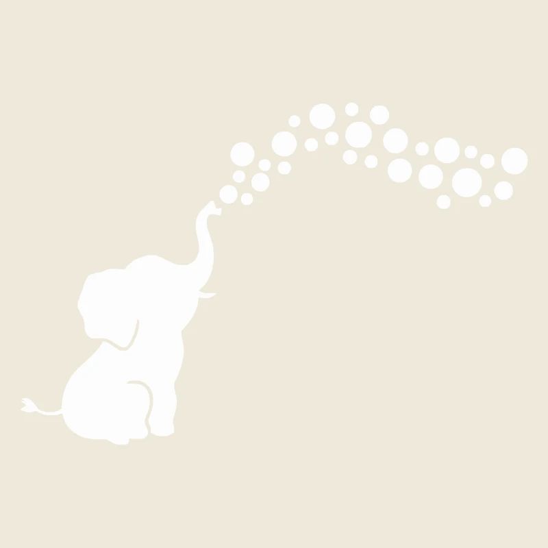 Playful Elephant Blowing Bubbles