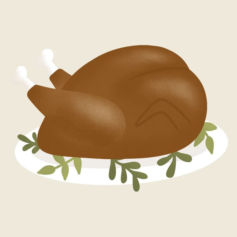 Crispy Roast Turkey Illustration