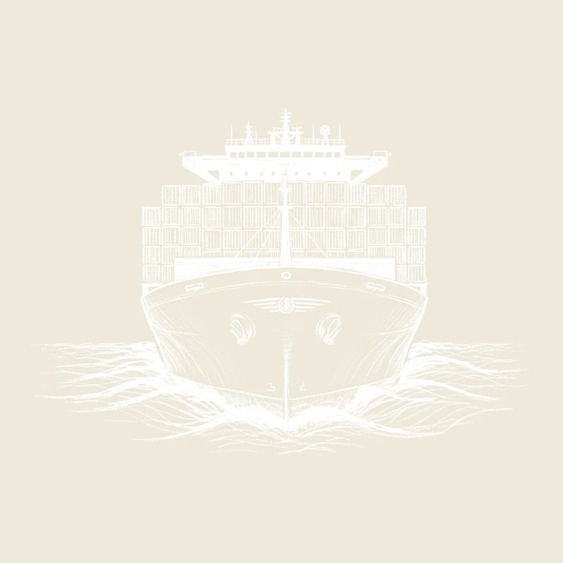 Impression de dessin de navire de transport de marchandises pour conteneurs