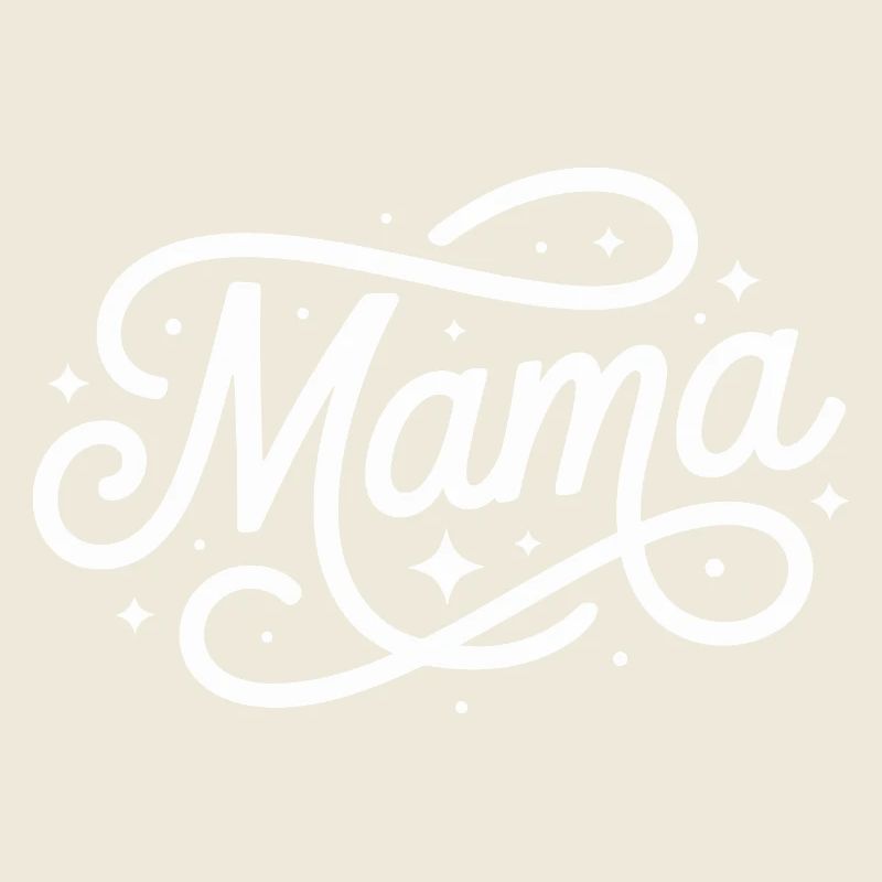 Lettrage de maman avec des étoiles