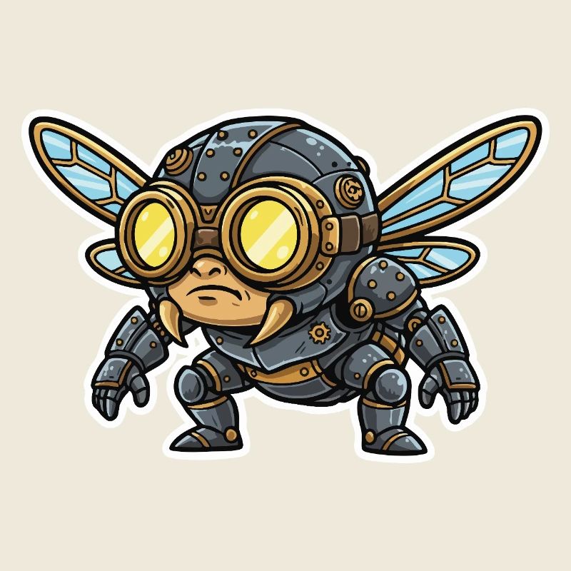 Steampunk, Kampf, Fliegen, Rüstung, Stahl und Messing