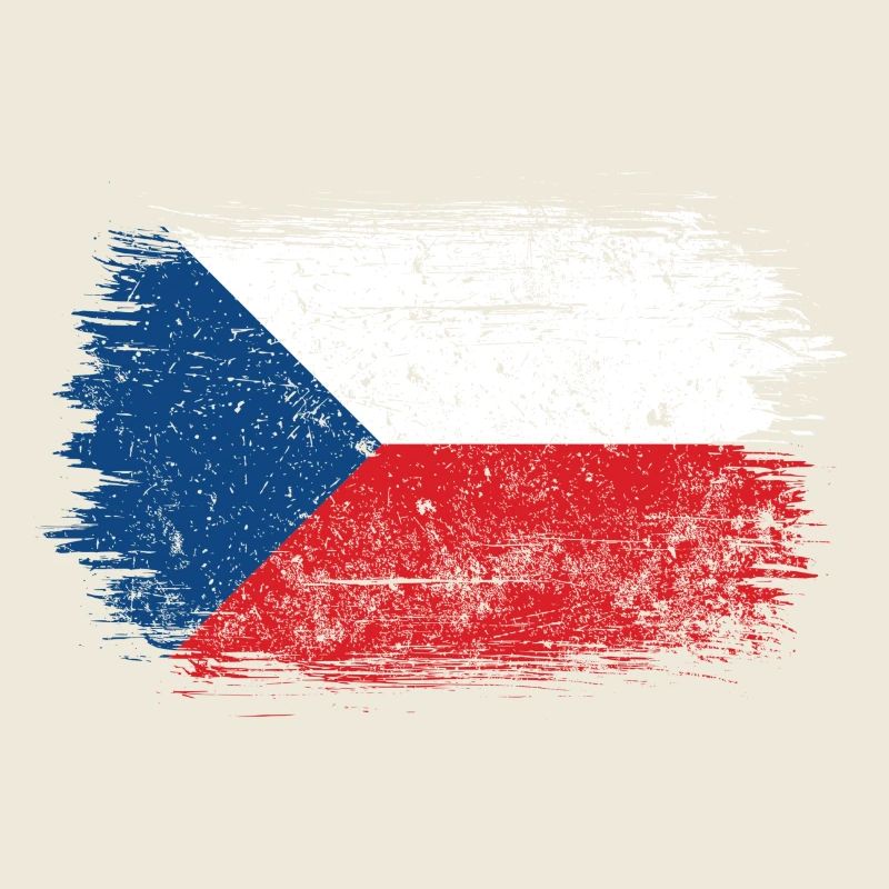 Coup de pinceau Drapeau tchèque