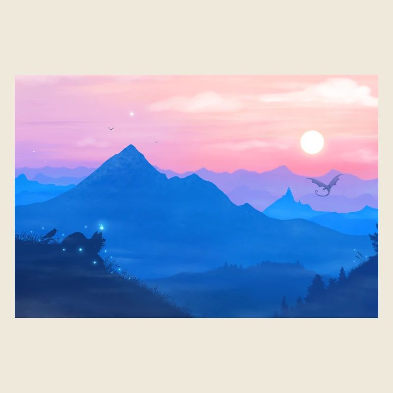 A Stellar Wolf Dream : Couleurs de l'Aube - Poster