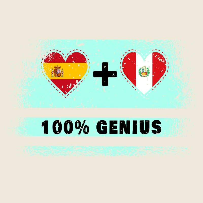 Spanien und Peru Flagge 100% genial