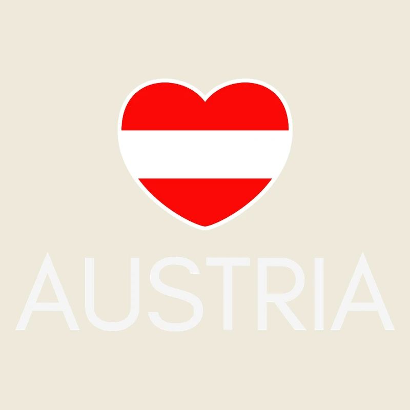 Heart with Austrian flag, I love Austria
