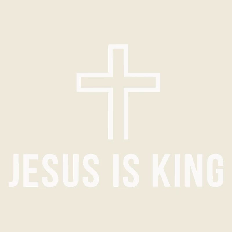 Jesus Is King Christian Cross Faith