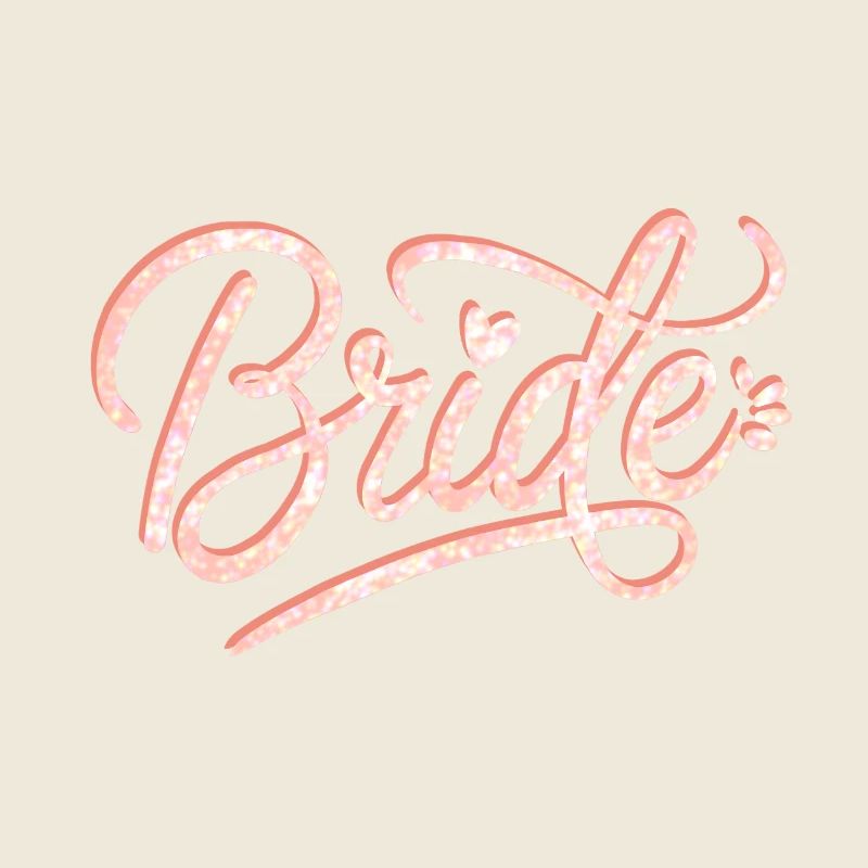 Bridal glitter font