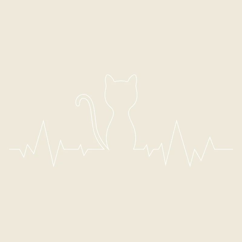 Heartbeat - Cat (white)