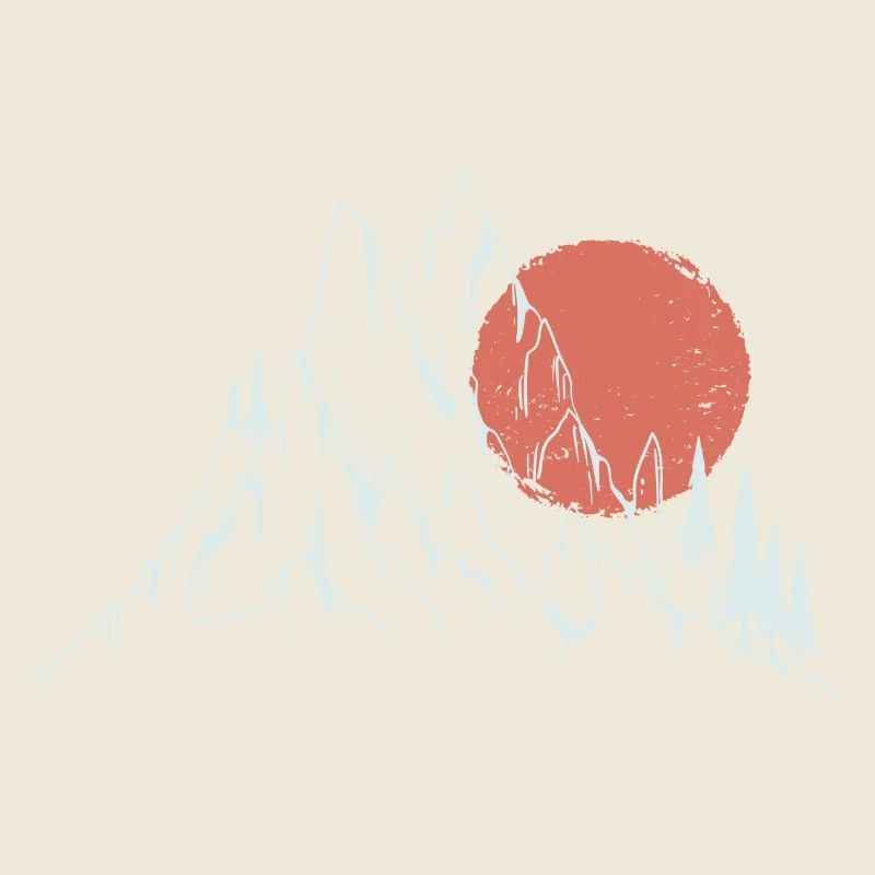 Crimson Sun Over Alpine Peaks