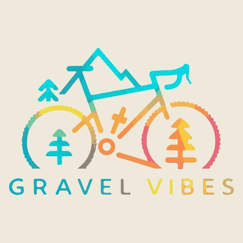 Graphique vibrant de piste de vélo de gravier