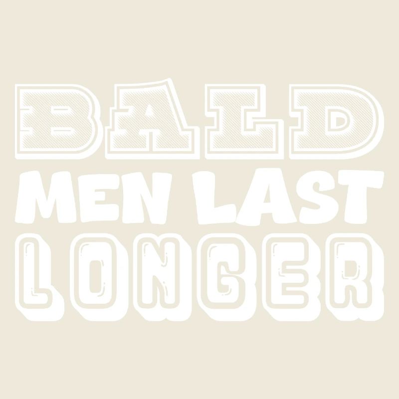 Glatzköpfige Männer halten länger Typografie