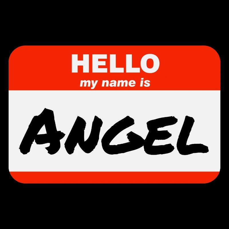 Bonjour mon nom est ange étiquette nom Tag