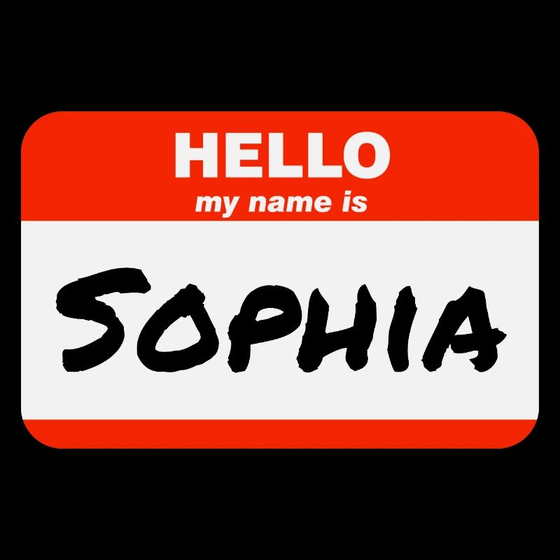 Hello My Name Is Sophia Label Name Tag