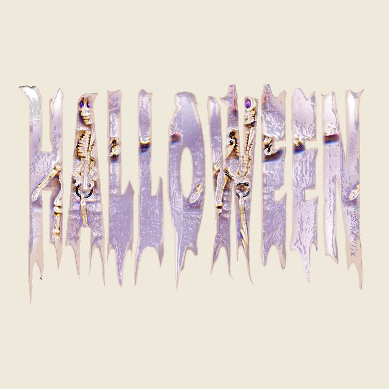 Icy Halloween Lettering Skeleton Gothic