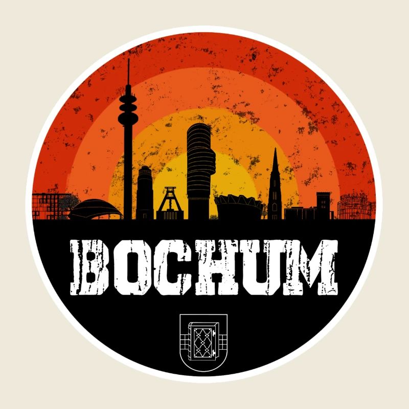 Bochum Skyline mit Wappen
