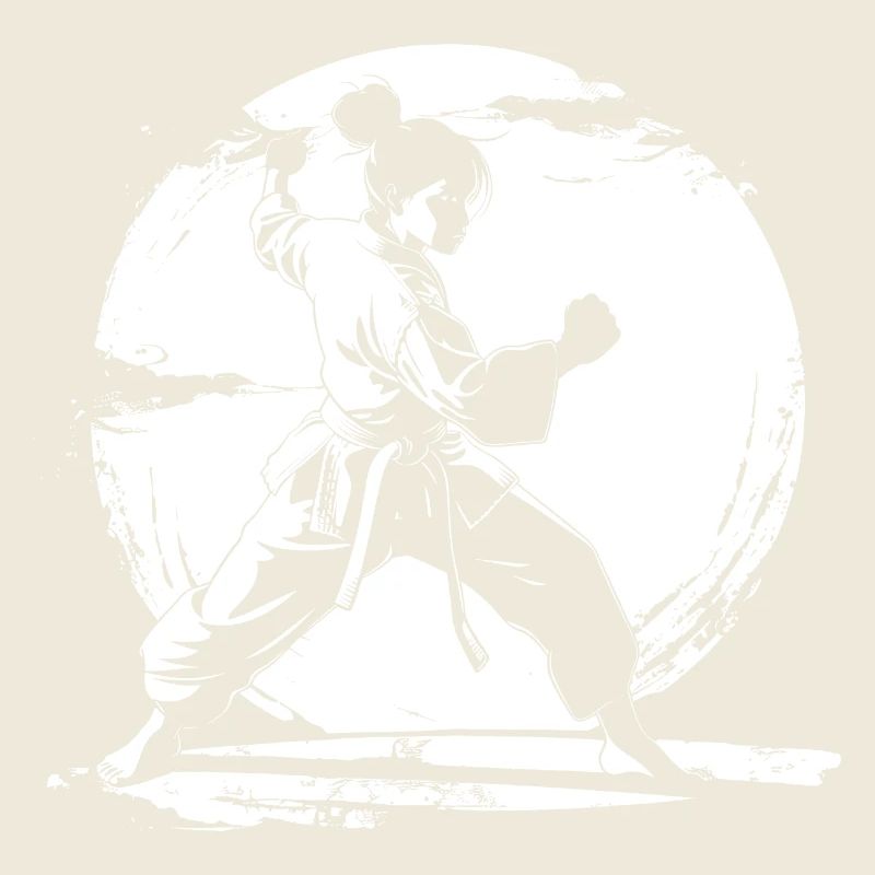 Karate Mädchen Zeichnung