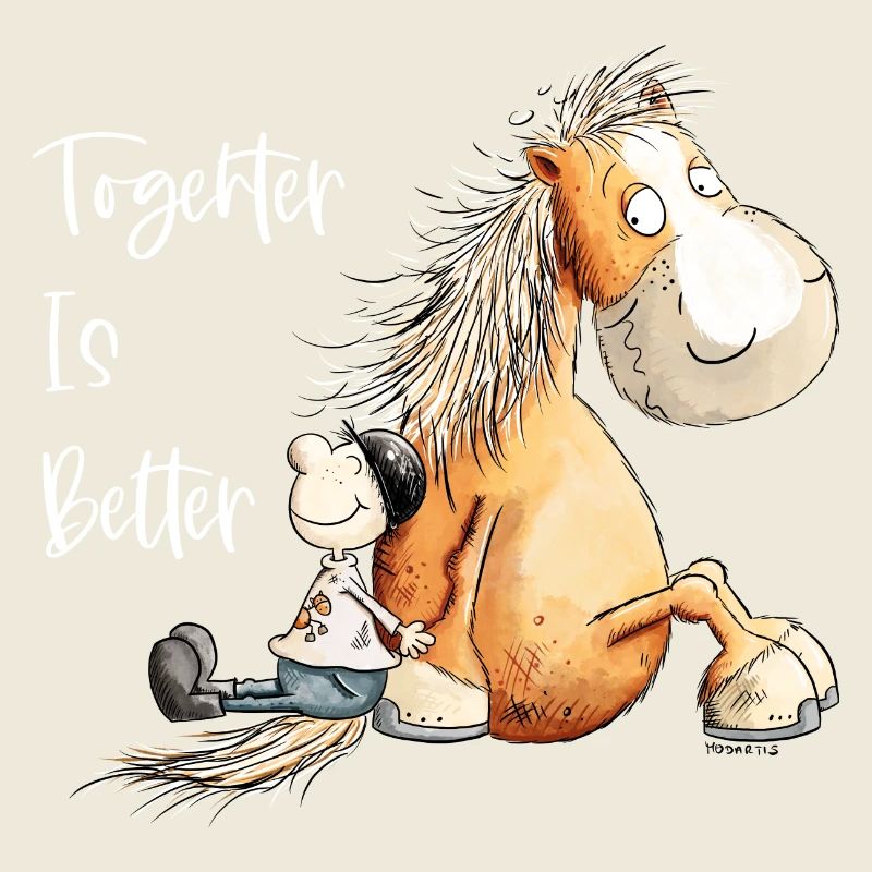 Ensemble c’est mieux cheval cheval ami cadeau