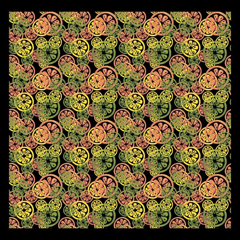 Motif Fruit Citron Orange