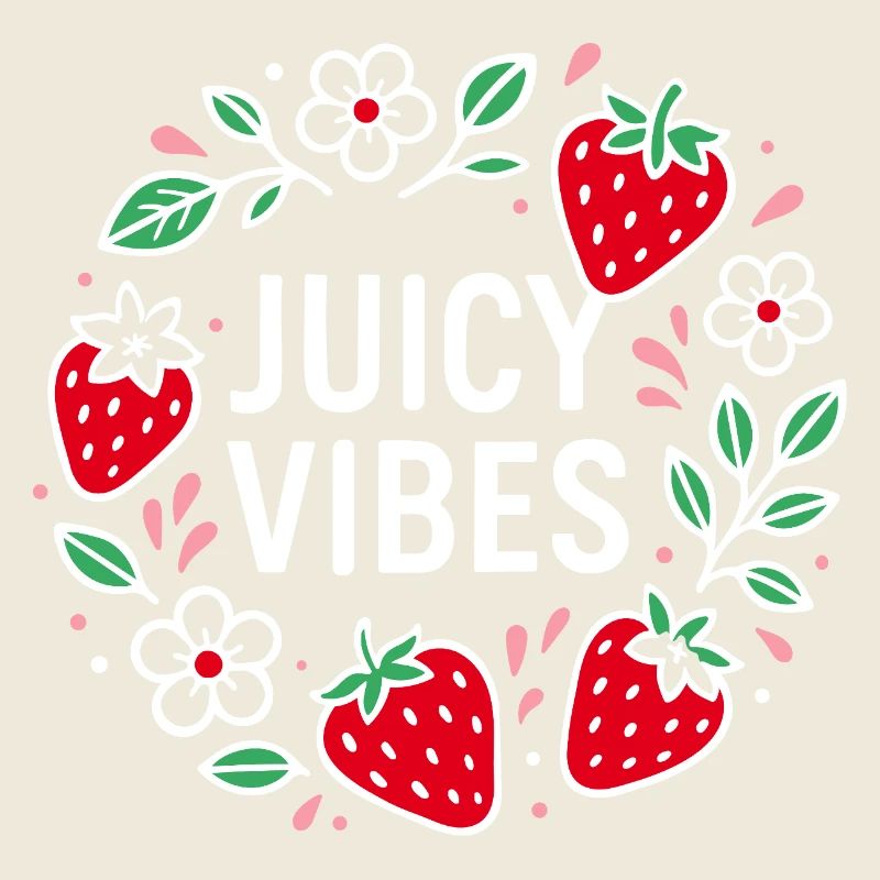 Juicy Vibes - Sommerdesign mit Erdbeeren