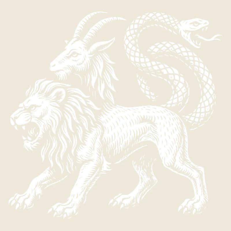 Chimère - Emblème mythique du lion et du serpent