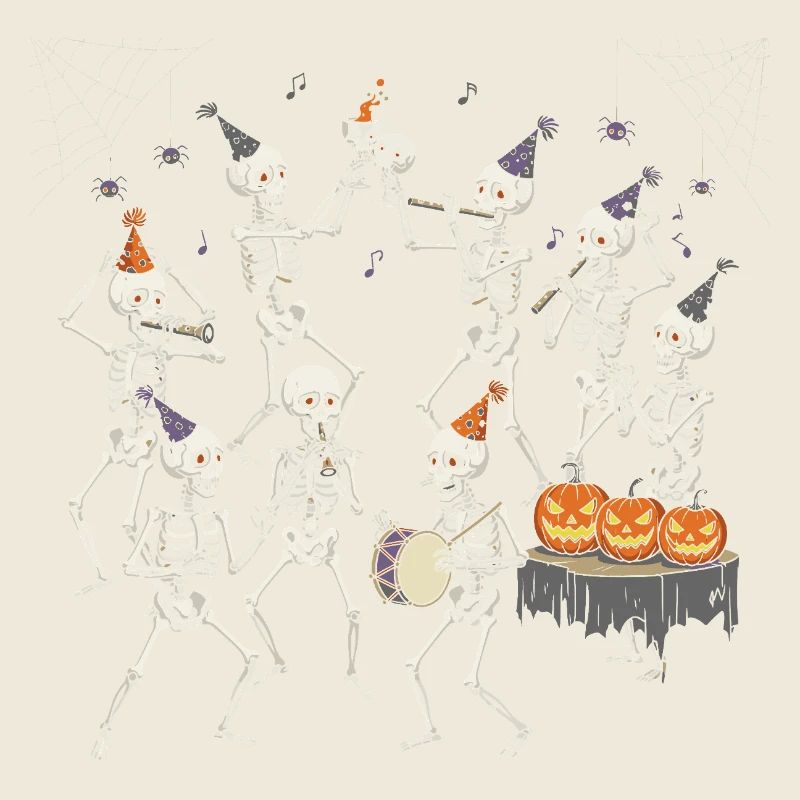 Halloween Skelett Tanz Party