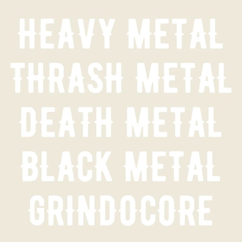 Heavy, Death, Thrash Metal Grindcore Typografie