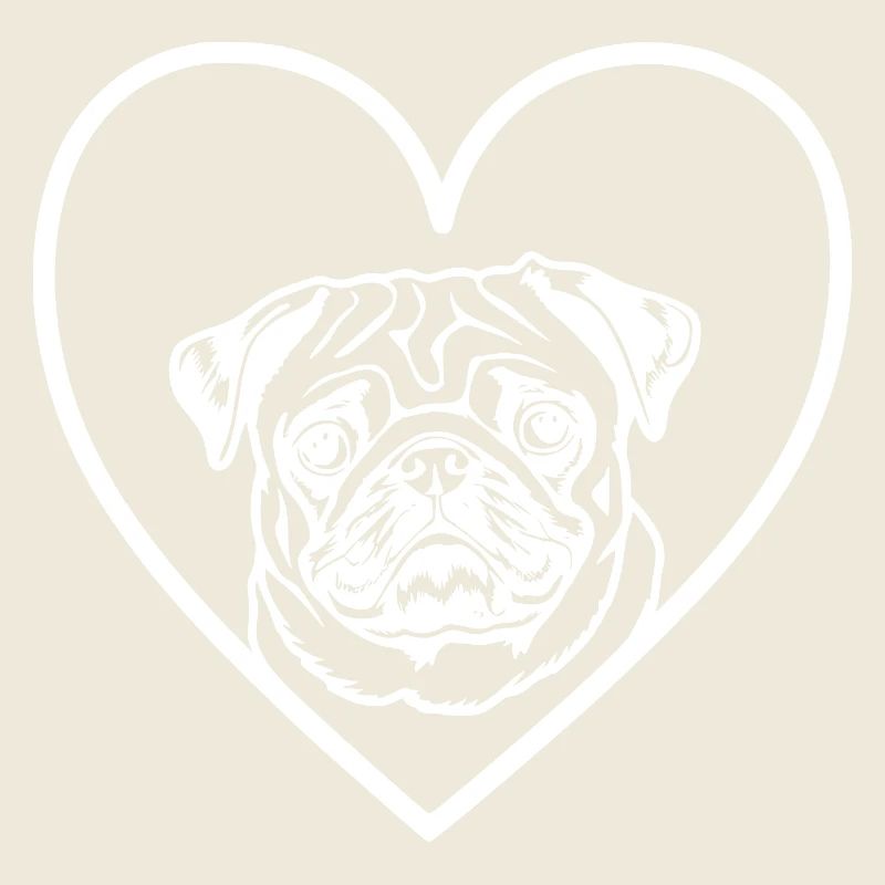 Propriétaire de chien Pug Heart Lover