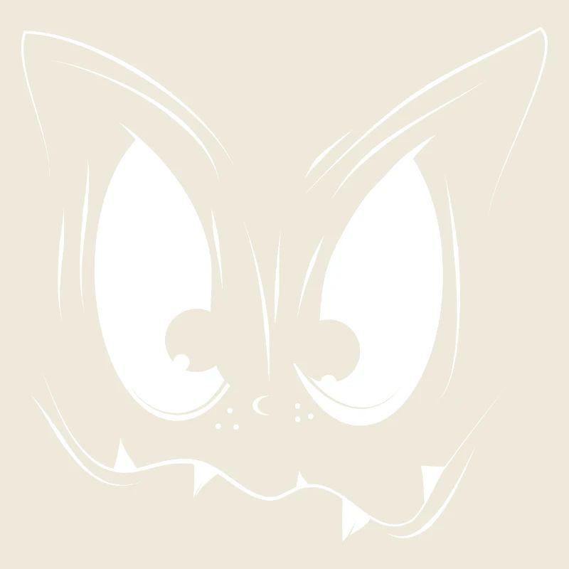 Visage de monstre mignon – grands yeux et attrape