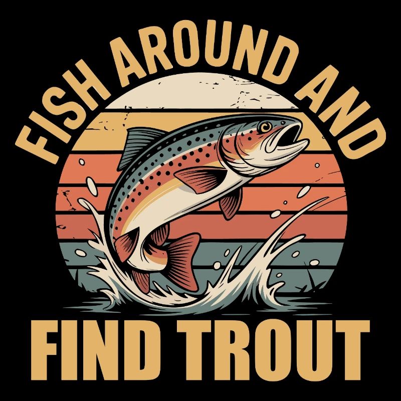 Fishing fun &amp; trout catching – Petri Heil motif